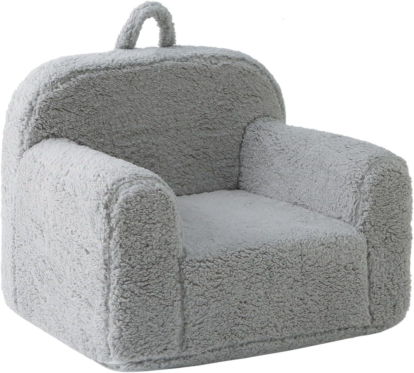 Toddler Chair Comfy, Plush Sherpa Kid Reading Chair, Removable Washable,... - $51.94