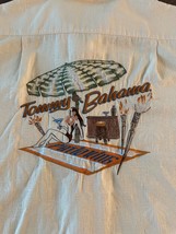 Tommy Bahama Shirt Men Beige Silk Patio King Embroidery Tiki Size Large ... - $44.68