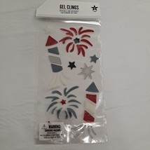 Fireworks 4th Of July Celebration Gel Clings Window Decorations - £5.42 GBP