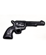 Six Gun Revolver With Skull Iron On Embroidered Patch 5 1/4&quot;x 2 1/4&quot; Right - €5,84 EUR