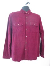 Shore Leave Men’s Red Plaid Two Pocket Long Sleeve Shirt Size M - £11.64 GBP
