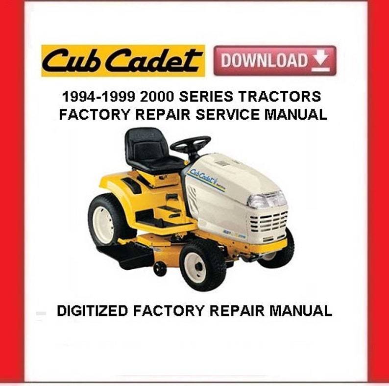 Cub Cadet 2000 Series Lawn Tractors Service Repair Manual - Service & Repair Manuals