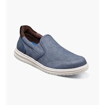 Nunn Bush Brew City EZ Hands Free Canvas Moc Toe Slip On Navy Multi 85165-492 image 5