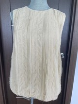 NWT $2495 BRUNELLO CUCINELLI Textured silk Neitral  top blouse  sz S - £401.08 GBP