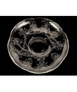 Etched Glass 13&quot; Platter/Underplate, Roses And Ribbons, Scalloped &amp; Bead... - $26.73 CAD