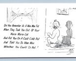 Artist Signed Bob Hall Baby Cant Pee When It Is Cold UNP Chrome Postcard... - $3.91