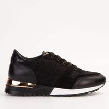 The Noir Black Leather Women Sneaker image 3