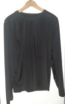 Reebok Shirt Mens Large Black Long Sleeve Performance Baselayer Base Shirt - £10.19 GBP
