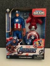 Marvel Avengers Captain America 12&quot; Action Figure Titan Hero Series Blast Gear - £13.22 GBP