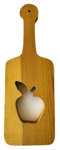 Unfinished Wood Paddle with Cut-Out Apple Ready to Paint &amp; Hang Kitchen ... - £13.48 GBP