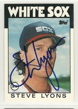 steve lyons signed autographed card 1986 Topps traded - £7.30 GBP