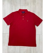NWT Men&#39;s Polo Ralph Lauren Cotton Custom Slim Fit Polo Color Red Size M... - $59.99