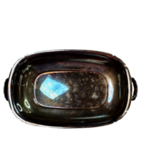 Vintage Silver Plated Serving Tray Dish Food Trough 2 Handle 9x5.5in Patina - $27.42 CAD