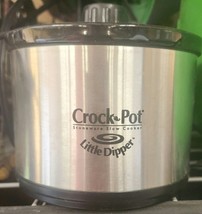 Crock Pot Little Dipper 32041-C Mini Slow Cooker 16 oz Stainless - With Lid - $9.83