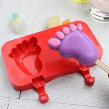 5pcs/Lot 2 Hole Childhood Silicone Ice Cream Cube With Cover Tray Pop Moulds - £20.77 GBP