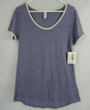 NWT Lularoe Classic T Solid Purple With Beige Trim Size XS - £12.14 GBP