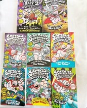 Lot of 8 Captain Underpants Chapter books for kids, 2 hardcover, 6 paperback - £11.78 GBP