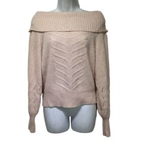white house black market WHBM pink blush puff sleeve sweater Size S - $29.69