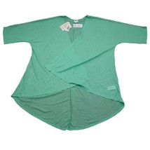 LulaRoe Sweater Womens M Green Lindsay Cardigan Kimono Cover Up Short Sleeve - £21.09 GBP