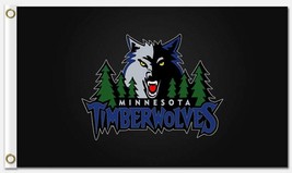 Minnesota Timberwolves Flag 3x5ft Banner Polyester Basketball wolves013 - £13.86 GBP