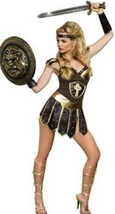 Womens Gladiator Sexy Dress Headpiece Wrist Cuffs 4 Pc Halloween Costume-sz XL - £35.56 GBP