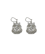 Nikita Owl Shaped Silver Handmade Filigree Earrings - £140.04 GBP