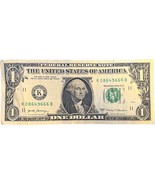 $1 One Dollar Bill K 08649666 B gas pump misprint serial number 666 - £3.92 GBP