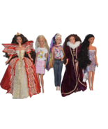 1997 Holiday Barbie Doll Mixed Lot Long Hair Rainbow Asian 5pc - £22.16 GBP
