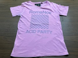 RARE rovtski “RomaNce ACID PARTY” Pink T-Shirt - Japanese Brand - Small - £13.36 GBP