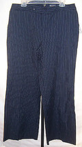 American Living by Ralph Lauren Nassau Navy Blue w White Pin Stripes Pants Sz 8 - £23.38 GBP