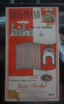 Vintage Folding Map Of Mexico City 1952 Guia-Plano De La Ciudad De Mexico - £36.57 GBP