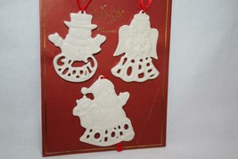 Lenox China Holiday Greetings Set of 3 Gift Charm Ornaments  #2379 - $18.00