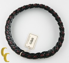 Giles &amp; Brother Black Nara Armour Lacquer &amp; Leather Necklace MSRP $350 - £78.44 GBP
