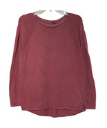 Prana Womens Light Red Wine Color Cotton Knit Lightweight Sweater/Top Si... - £11.08 GBP