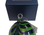 Glass Eye Studio GES Christmas Ornament in Box Green Blue Seahawks Color... - £35.57 GBP