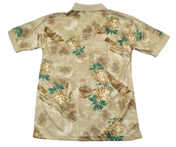 bamboo cay hawaiian shirt mens pineapple all over print beige size small - £10.99 GBP