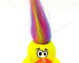 Rainbow Crazy Hair Rubber Duck Yellow 2 inch Duckie  Bath US Seller - $8.92