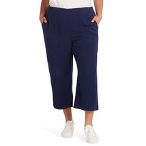 Plus Size AB Studio Crop Pull On Pants, Women&#39;s, Size: 1XL, Blue - $24.00