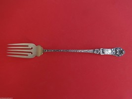 Yetive by Mount Vernon Sterling Silver Lettuce Fork Gold Washed 5-Tine 9 1/2" - £201.69 GBP
