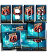 ROUTE 66 ROAD SIGN LIGHT SWITCH OUTLET WALL PLATES GARAGE REPAIR SHOP RO... - $8.99+