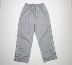 Vintage Y2K 2001 Adidas Mens 2XL XXL Distressed Spell Out Wide Leg Pants Gray - £35.00 GBP