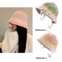Hatzzi - Sweet Gradient Color Winter Knit Bucket Hat - £12.58 GBP