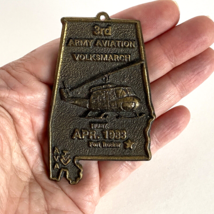 1983 Fort Rucker Huey 3rd Army Aviation Volksmarch AVA Commerative Medal 3&quot; - $79.95