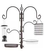 Complete Bird Feeder Set with Bronze Metal Stand Suet Water Bowl Tube an... - $187.50 CAD