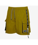 New Nike Men&#39;s 7&quot; Logo Tape Cargo Swim Trunks Olive/Black Variety Sizes - $68.37 CAD