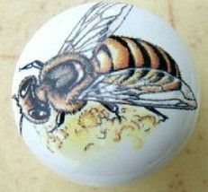 Ceramic Cabinet Knobs Knob w/ Bee Honey INSECT BUGS - €3,84 EUR