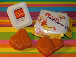 VINTAGE Fisher Price Fun with Food McDonalds Chicken McNugget Box Sweet Sauce Lt - $16.82