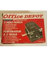 Office Depot Brand 2 Hole Punch,Item #825-307,1/4&quot; Holes All Metal Const... - £8.59 GBP