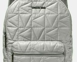 New Michael Kors Winnie Medium Backpack Quilted Nylon Pearl Grey - £82.58 GBP