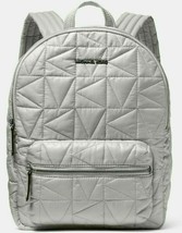 New Michael Kors Winnie Medium Backpack Quilted Nylon Pearl Grey - £83.46 GBP